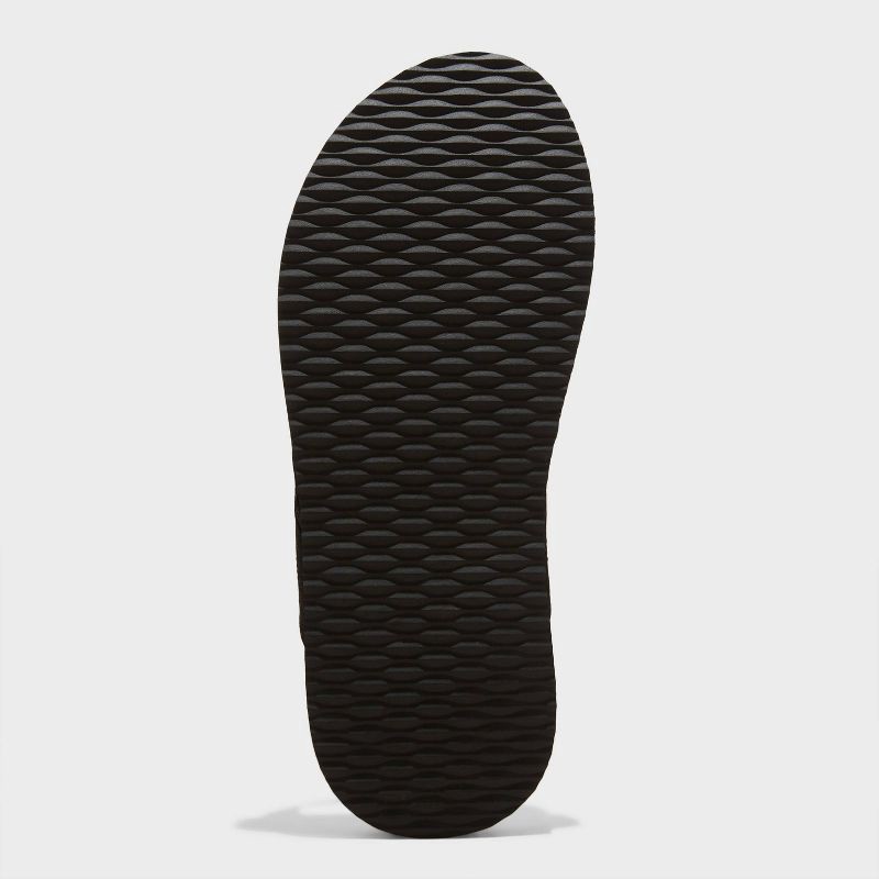 slide 4 of 5, Men's Ian Comfort Flip Flop Thong Sandals - Goodfellow & Co™ Black L: Faux Suede, Non-Marking Outsole, 1 ct