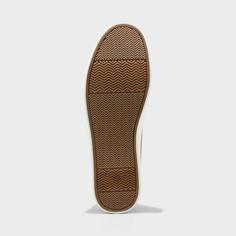 slide 4 of 4, Men's Rome Low Top Sneakers - Goodfellow & Co™ Cognac 13: Lace Up, Padded Collar, Medium Width, 1 ct