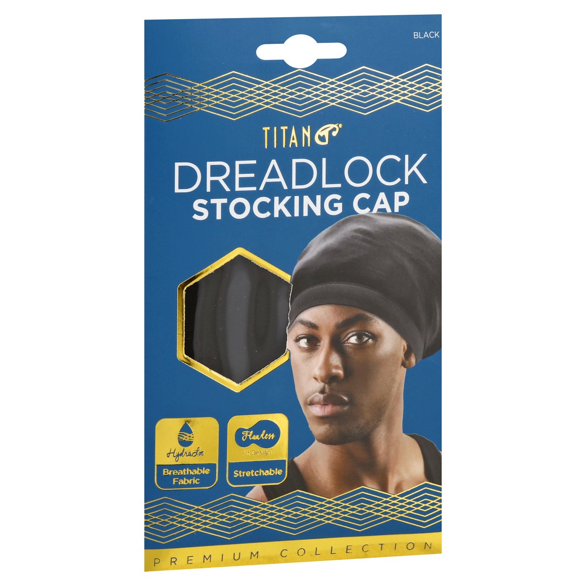 slide 2 of 9, Titan Black Dreadlock Stocking Cap 1 ea, 1 ct