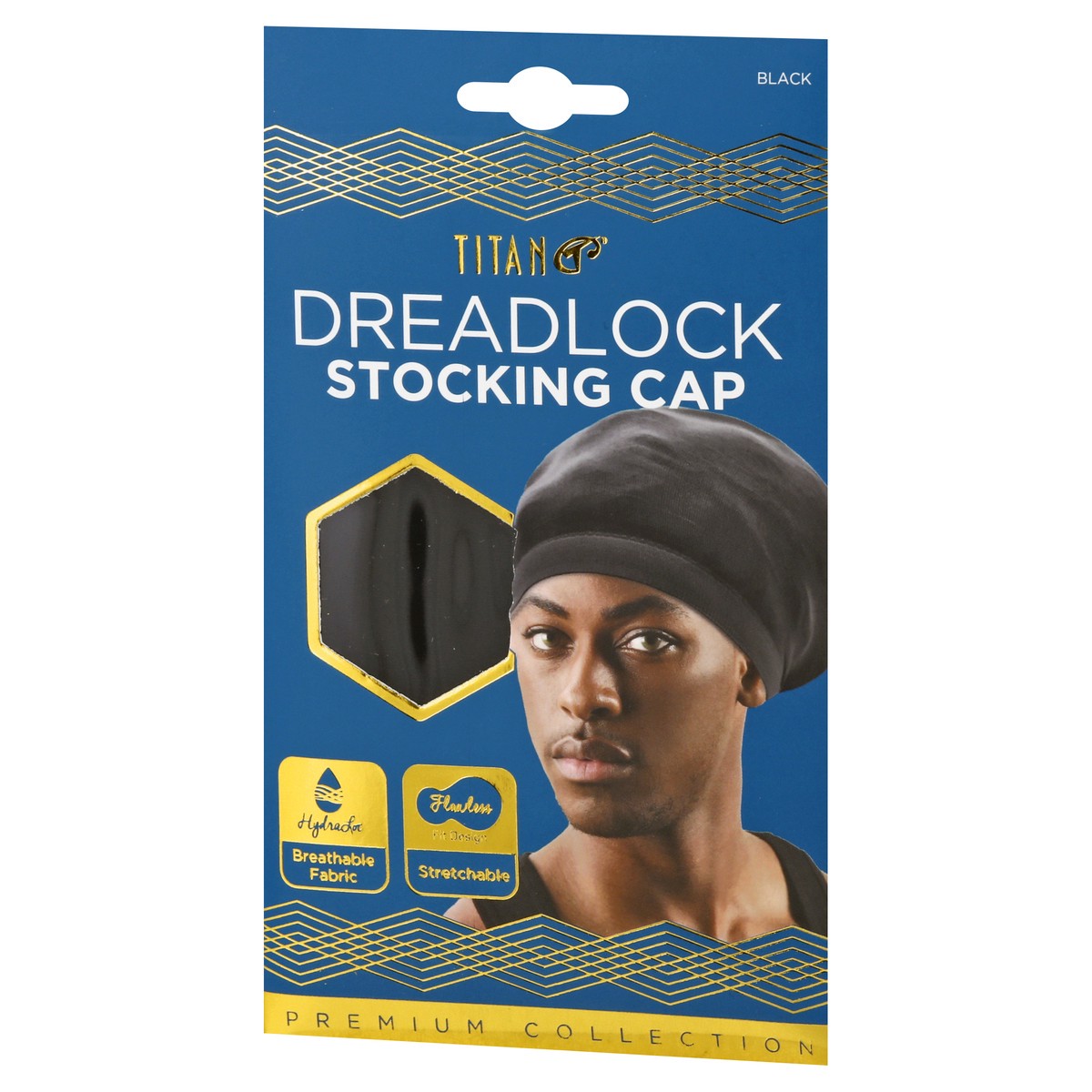 slide 3 of 9, Titan Black Dreadlock Stocking Cap 1 ea, 1 ct