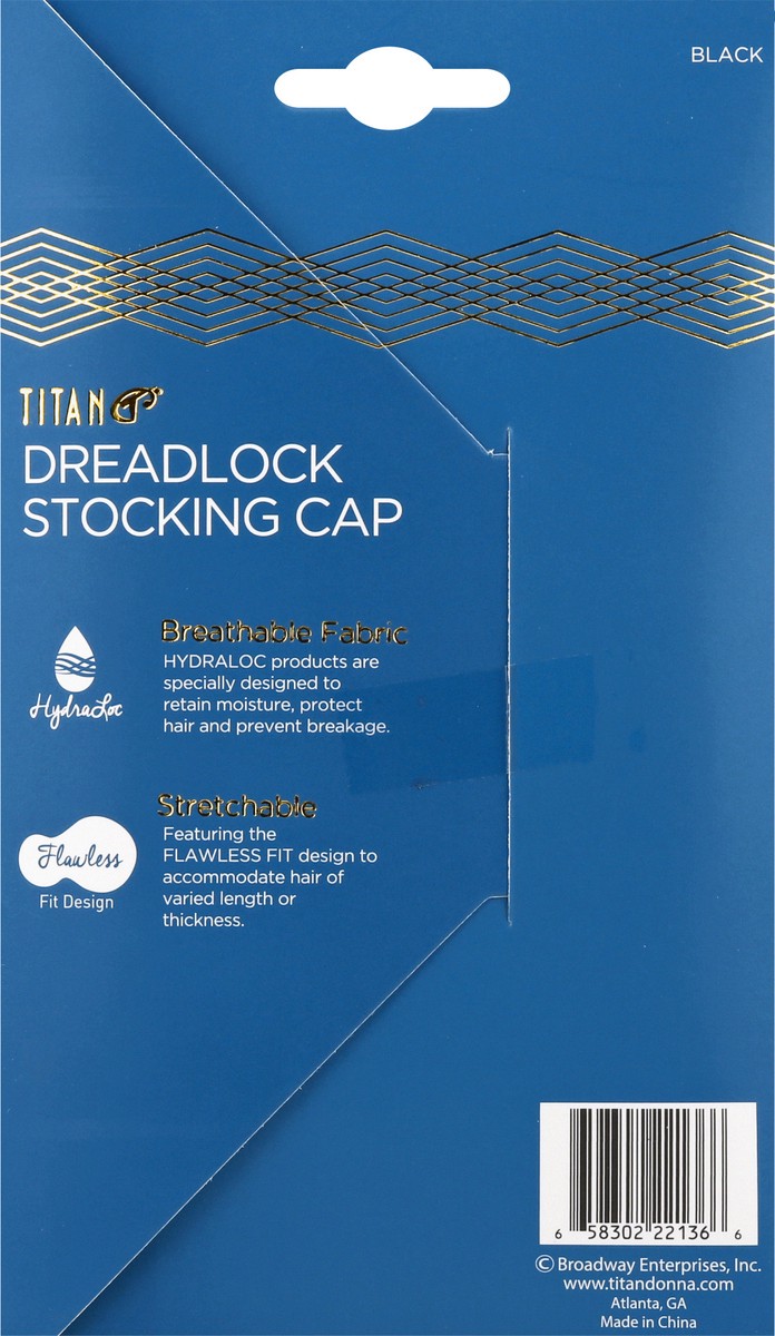 slide 5 of 9, Titan Black Dreadlock Stocking Cap 1 ea, 1 ct