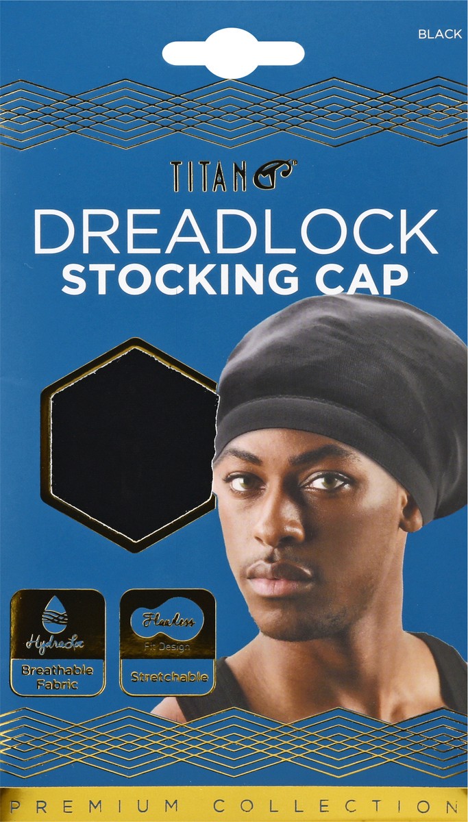 slide 6 of 9, Titan Black Dreadlock Stocking Cap 1 ea, 1 ct