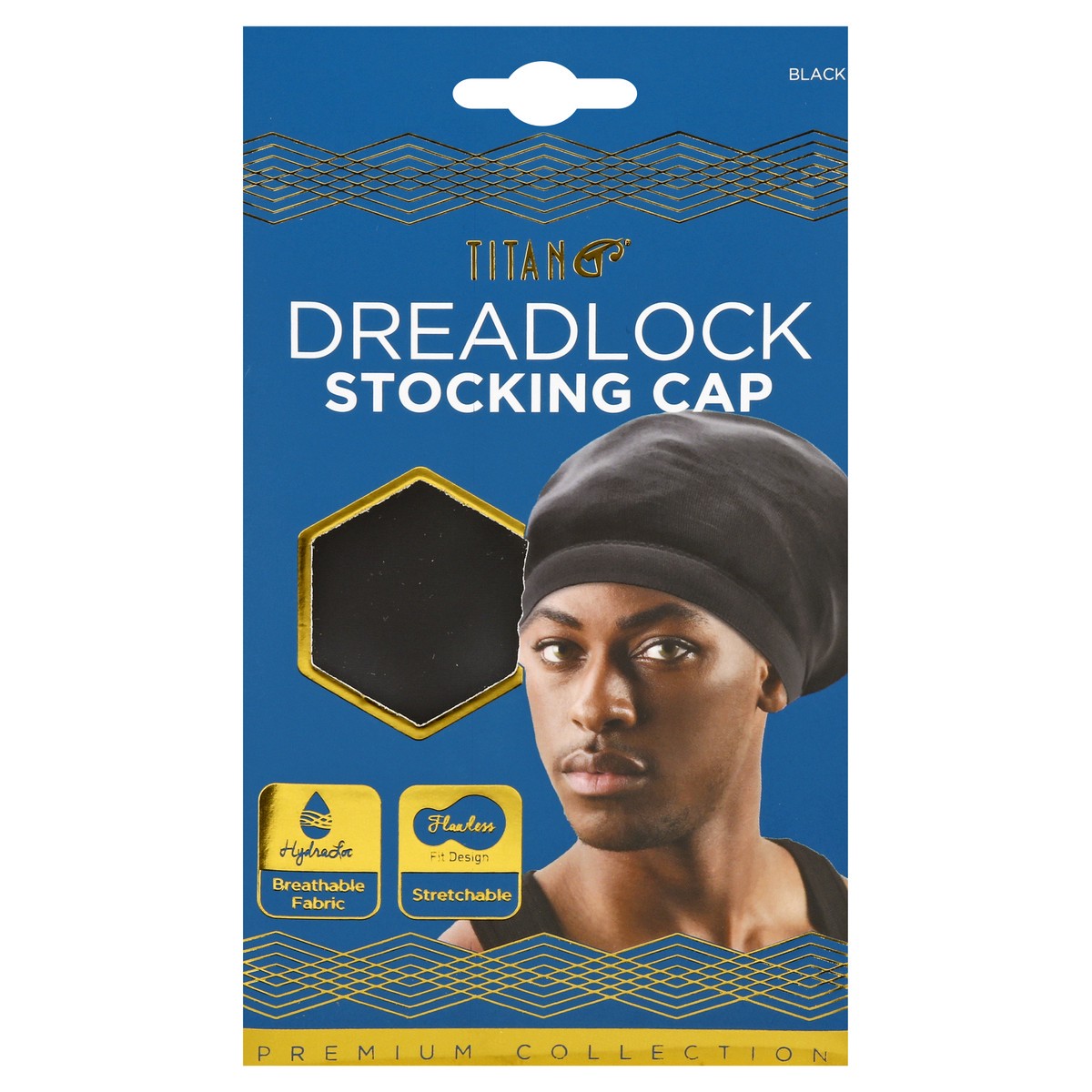 slide 1 of 9, Titan Black Dreadlock Stocking Cap 1 ea, 1 ct