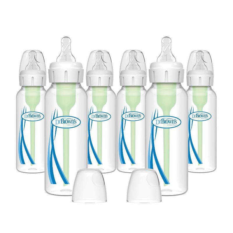 slide 1 of 10, Dr. Brown's 8 fl oz Options+ Narrow Anti-Colic Baby Bottle - 6pk, 6 ct; 8 fl oz