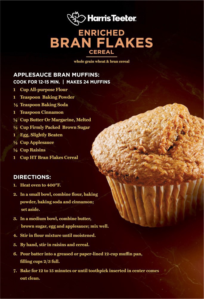 slide 2 of 4, Harris Teeter® Enriched Bran Flakes Cereal, 17.3 oz