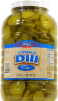 slide 1 of 1, Kroger Hamburger Dill Pickles - Chips, 128 oz