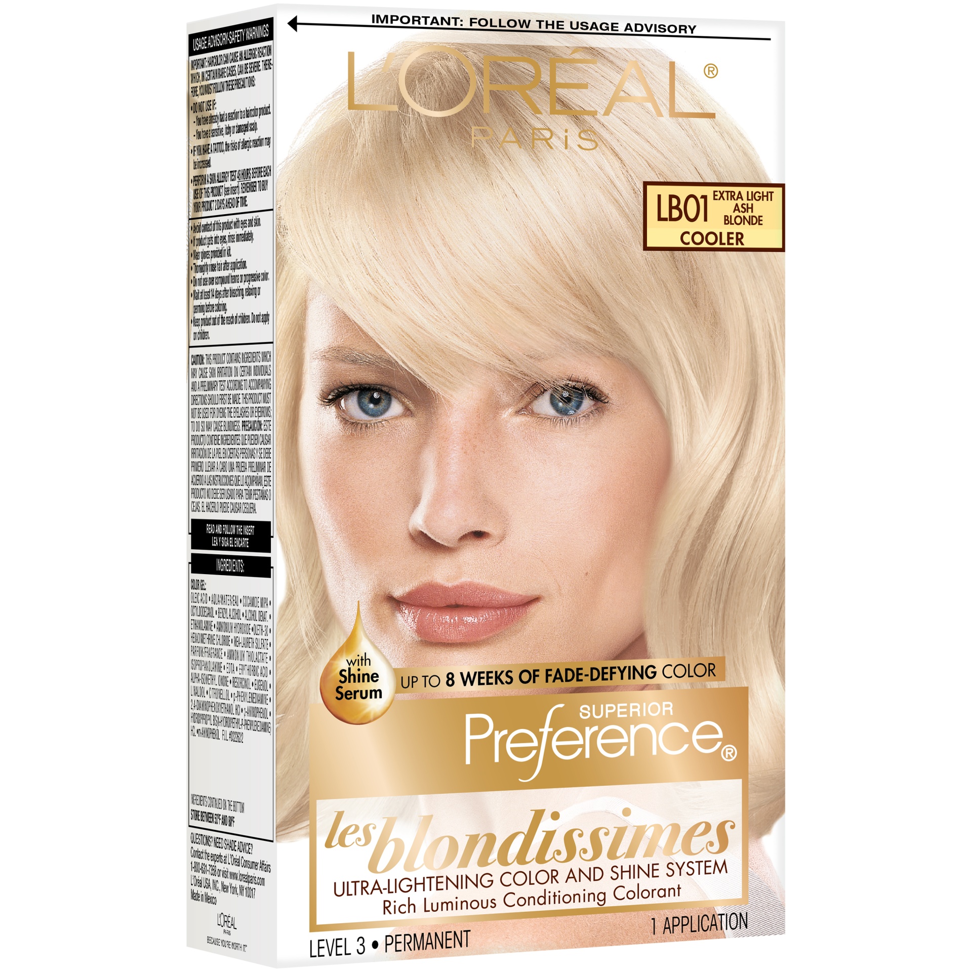 slide 4 of 8, L'Oréal Superior Preference Fade-Defying Color + Shine System - 7.5A Medium Ash Blonde, 1 ct