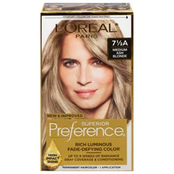 L'Oréal 7 1/2 A Medium Ash Blonde Permanent Haircolor 1 Each