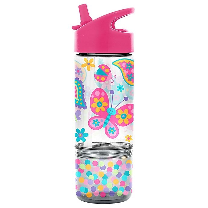 slide 1 of 1, Stephen Joseph Butterfly Sip and Snack Bottle, 8 oz