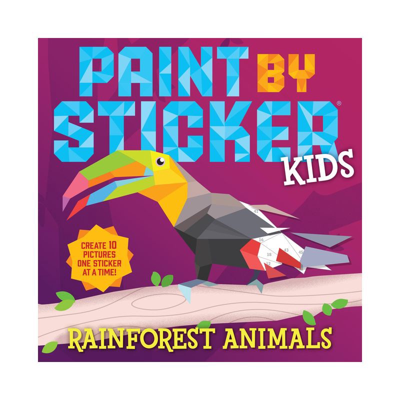 slide 1 of 1, Paint by Sticker Kids: Rainforest Animals - by Workman Publishing (Paperback), 1 ct