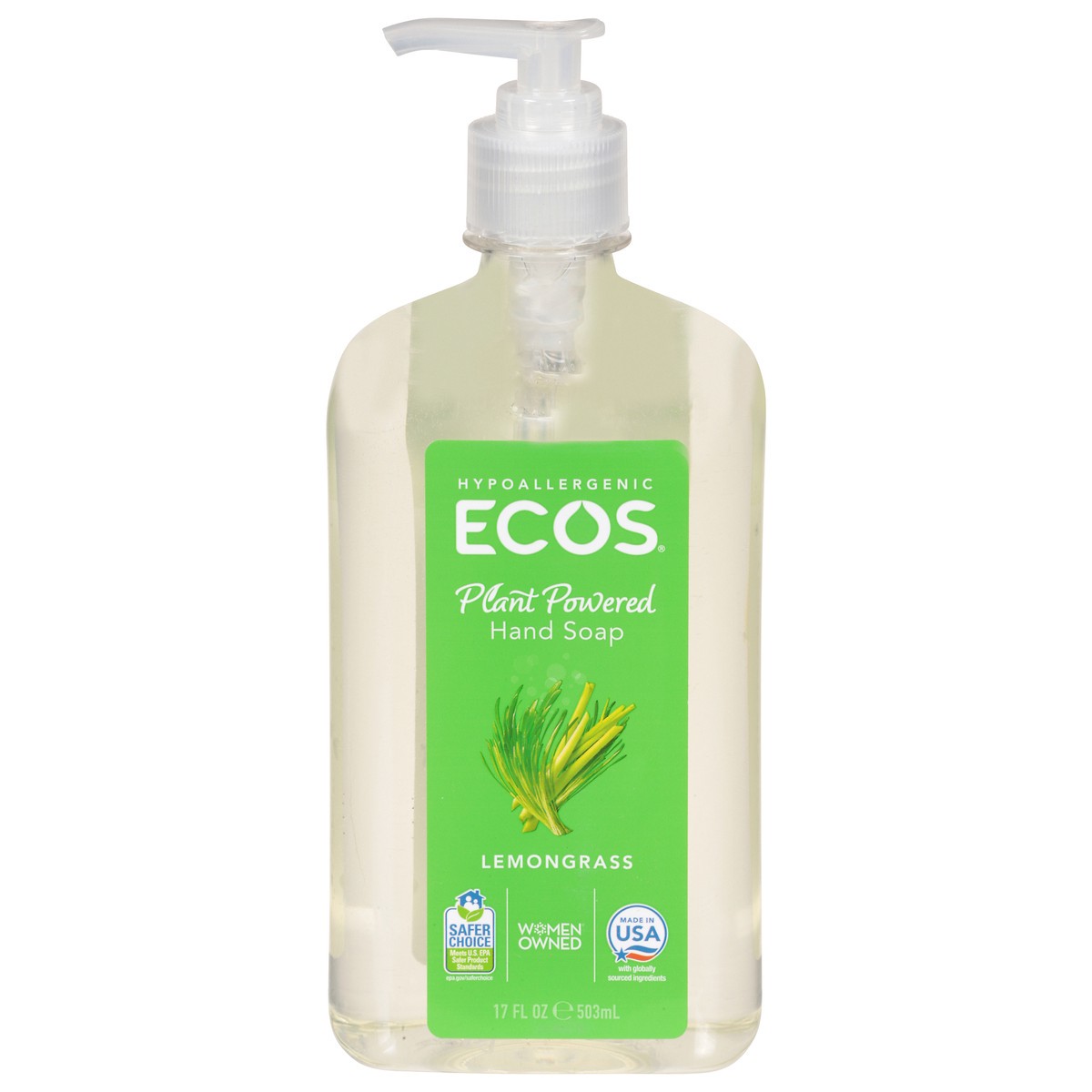slide 1 of 9, Ecos Lemongrass Hand Soap 17 fl oz, 17 fl oz