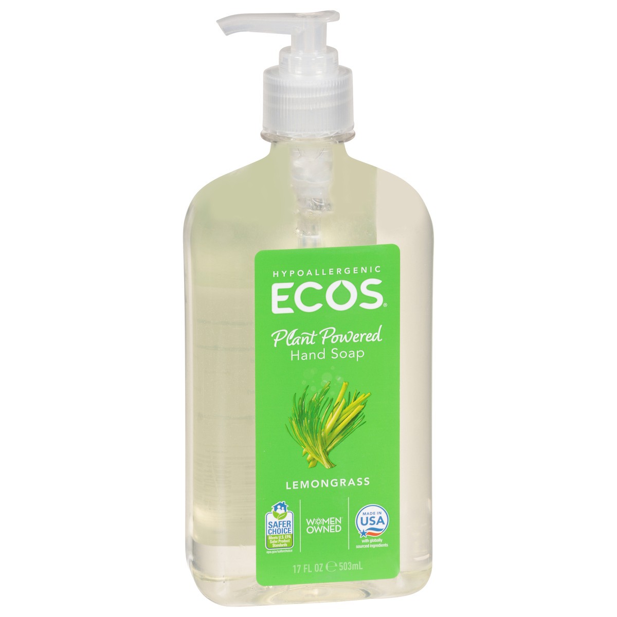 slide 1 of 9, Ecos Lemongrass Hand Soap 17 fl oz, 17 fl oz