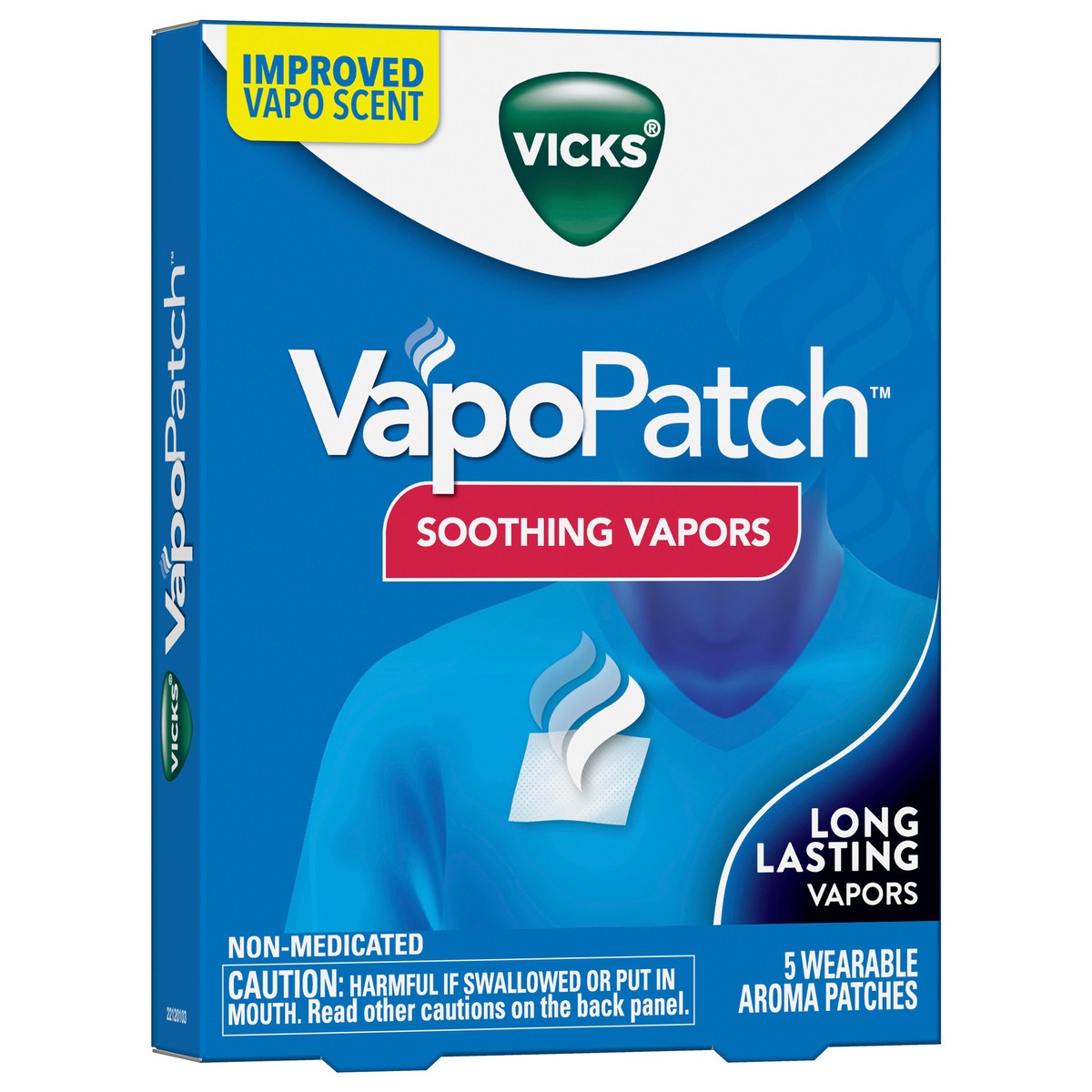 slide 7 of 7, Vicks VapoPatch, Wearable Mess-Free Aroma Patch, Soothing & Comforting Non-Medicated Vicks Vapors, For Adults & Children Ages 6+, 5ct, 5 ct