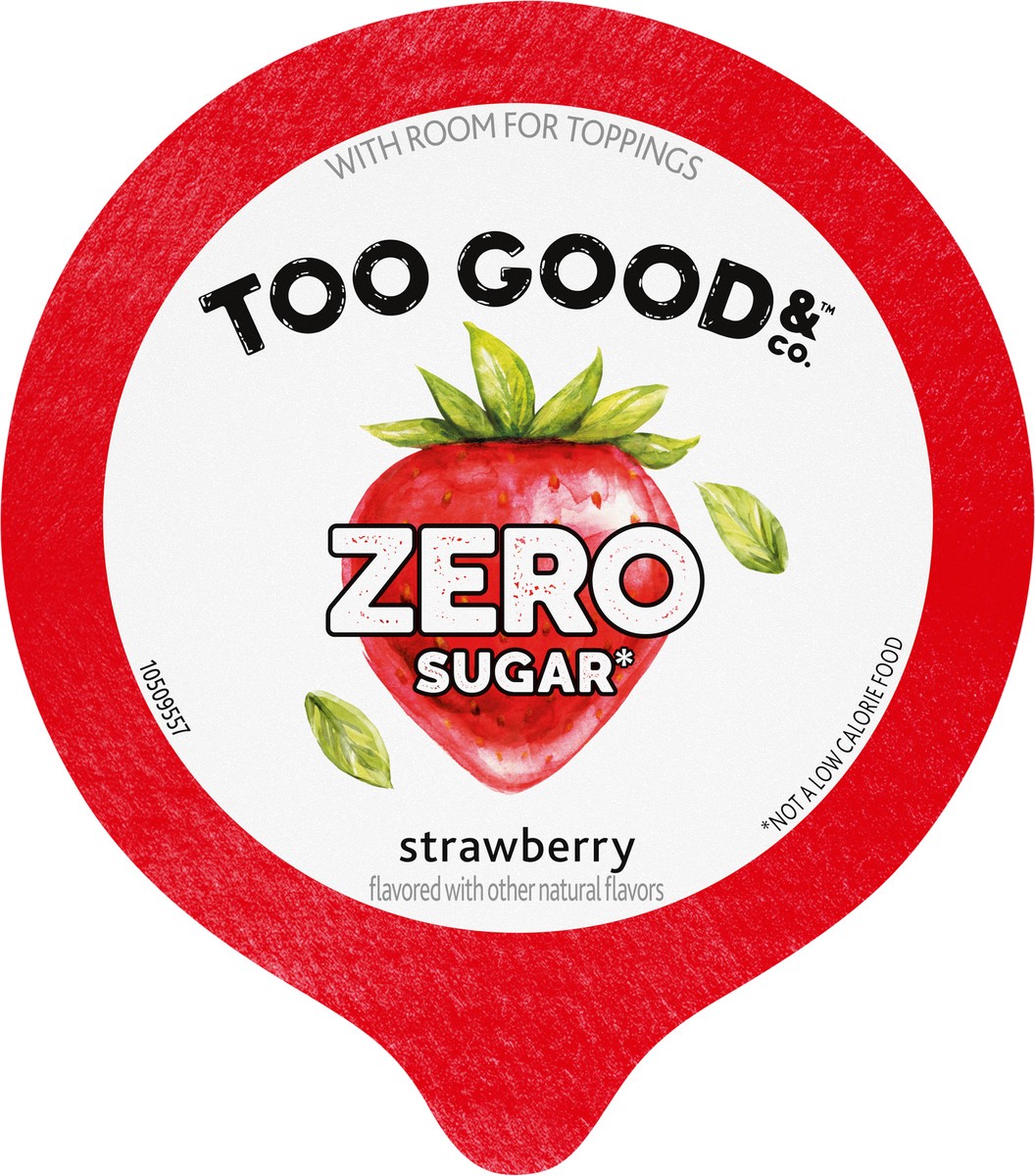 slide 6 of 13, Too Good & Co. Zero Sugar Strawberry Yogurt-Cultured Ultra-Filtered Low Fat Milk Product, 5.3 OZ Cup, 5.3 oz
