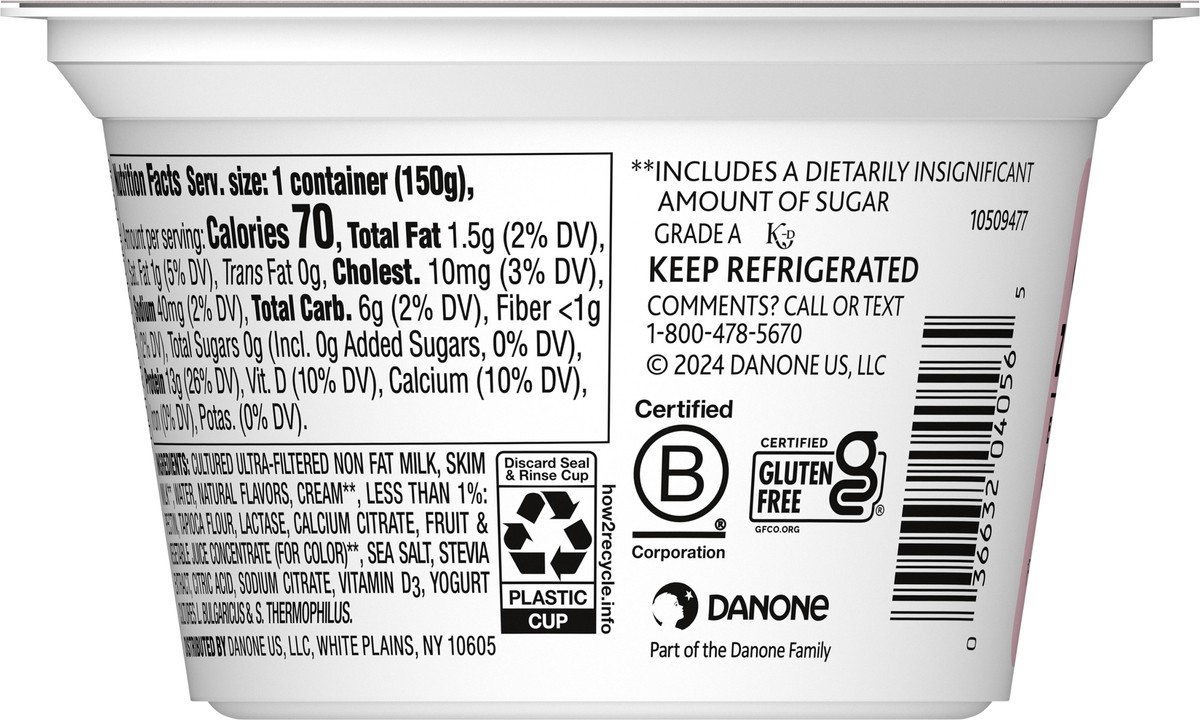 slide 12 of 13, Too Good & Co. Zero Sugar Strawberry Yogurt-Cultured Ultra-Filtered Low Fat Milk Product, 5.3 OZ Cup, 5.3 oz