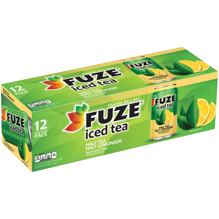 slide 2 of 3, Fuze Iced Tea Half Tea Half Lemonade, 12 ct; 12 oz