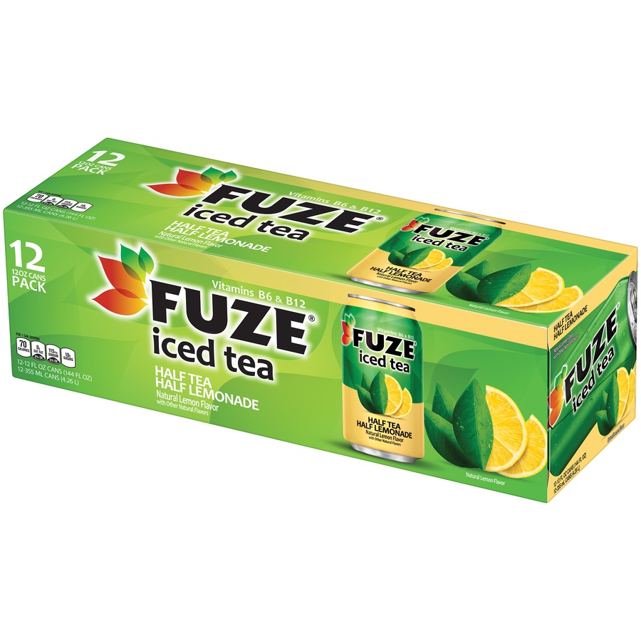 slide 3 of 3, Fuze Iced Tea Half Tea Half Lemonade, 12 ct; 12 oz