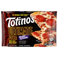 Totino's Ultimate Pizza, Uncured Pepperoni, Frozen Pizza, Game Day Football Snacks, 11.64 oz