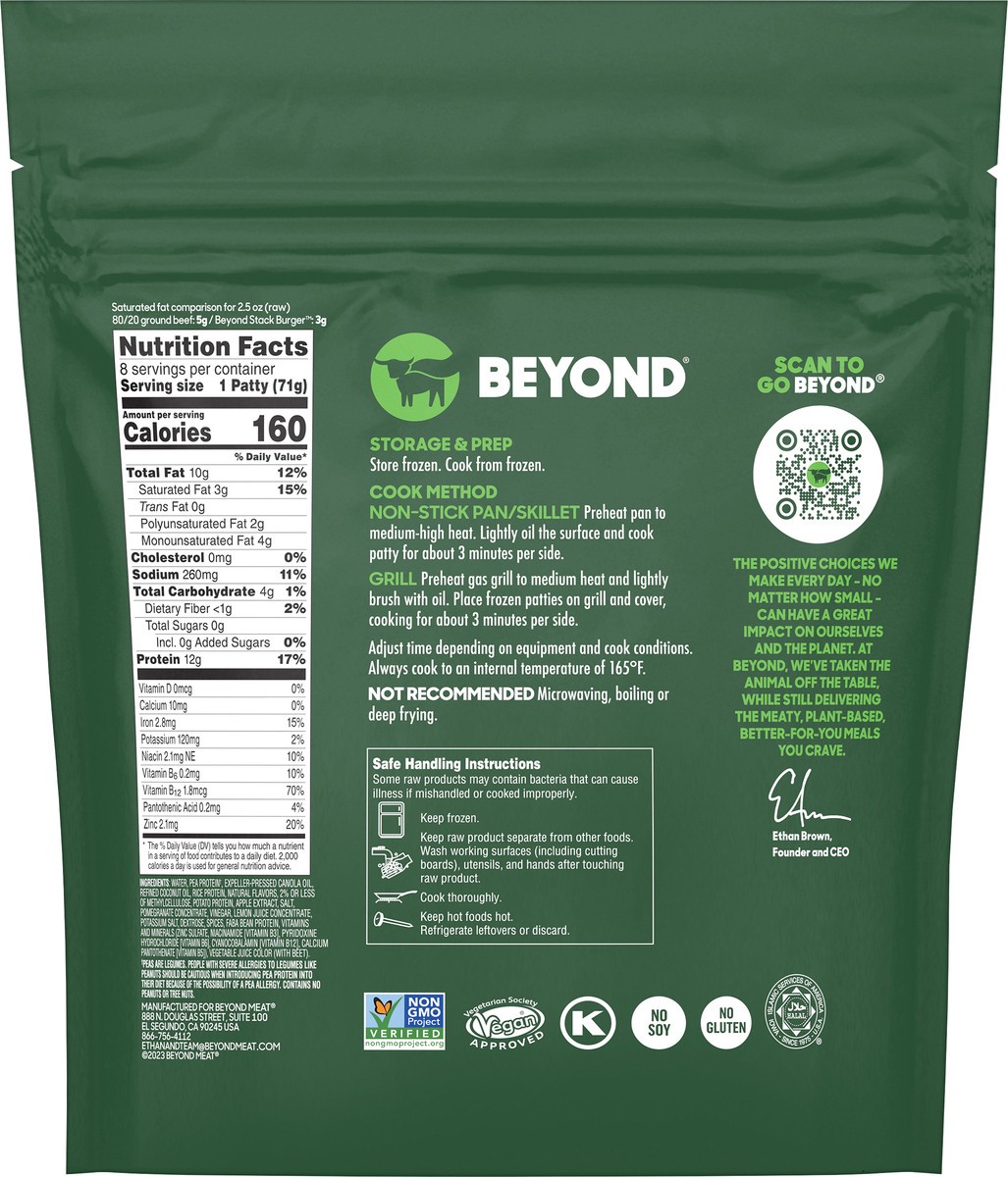 slide 7 of 11, Beyond Meat Stack Burger™ Plant-Based Frozen Patties, 8 ct / 2.5 oz, 8 ct