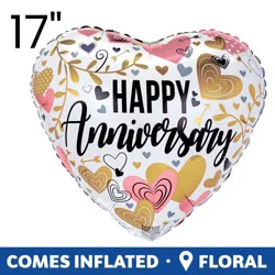 Happy Anniversary Helium Filled Balloon