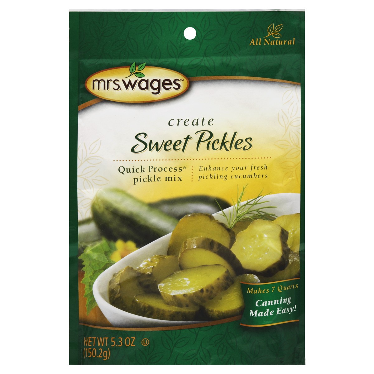 slide 2 of 3, Mrs. Wages Create Sweet Pickles Quick Process Pickle Mix 5.3 Oz. Pouch, 5.3 oz