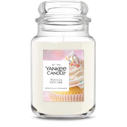 Yankee Candle Vanilla Cupcake Scented Candle, 22oz Large Jar with up to 150 Hour Burn Time, Great for gifting, Birthdays
