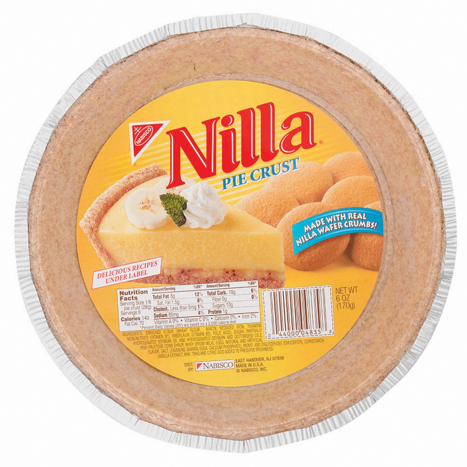 slide 1 of 1, Nilla Wafers Pie Crust, 1 pack (6 oz), 0.43 lb