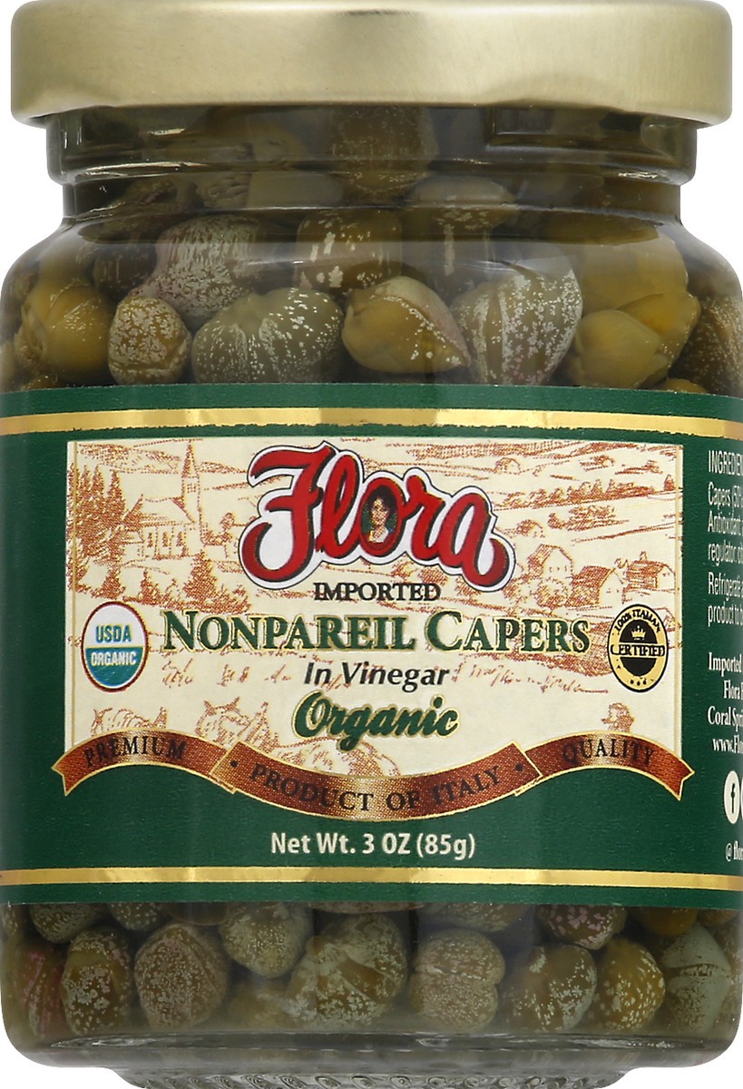 slide 8 of 12, Flora In Vinegar Organic Nonpareil Capers 3 oz, 3 oz