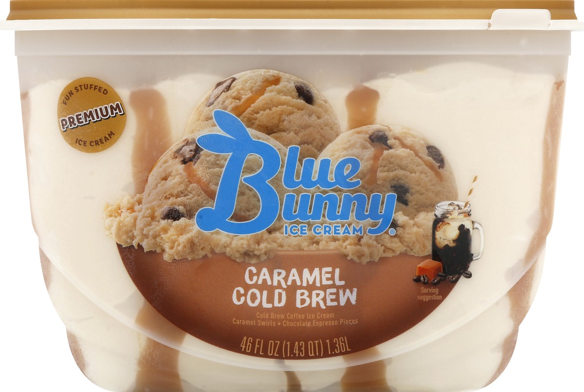 slide 2 of 13, Blue Bunny Caramel Cold Brew ice Cream 46 oz, 46 oz