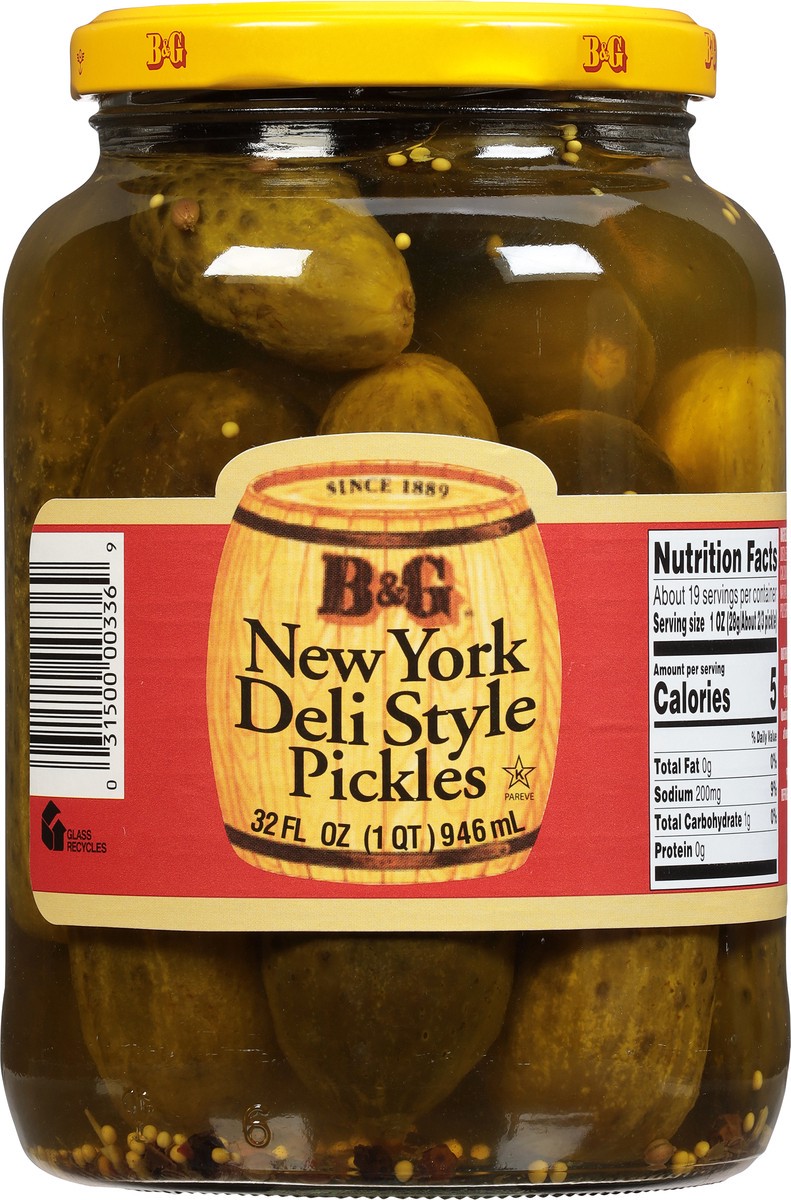 slide 8 of 10, B&G New York Deli Style Pickles 32 fl oz, 32 fl oz