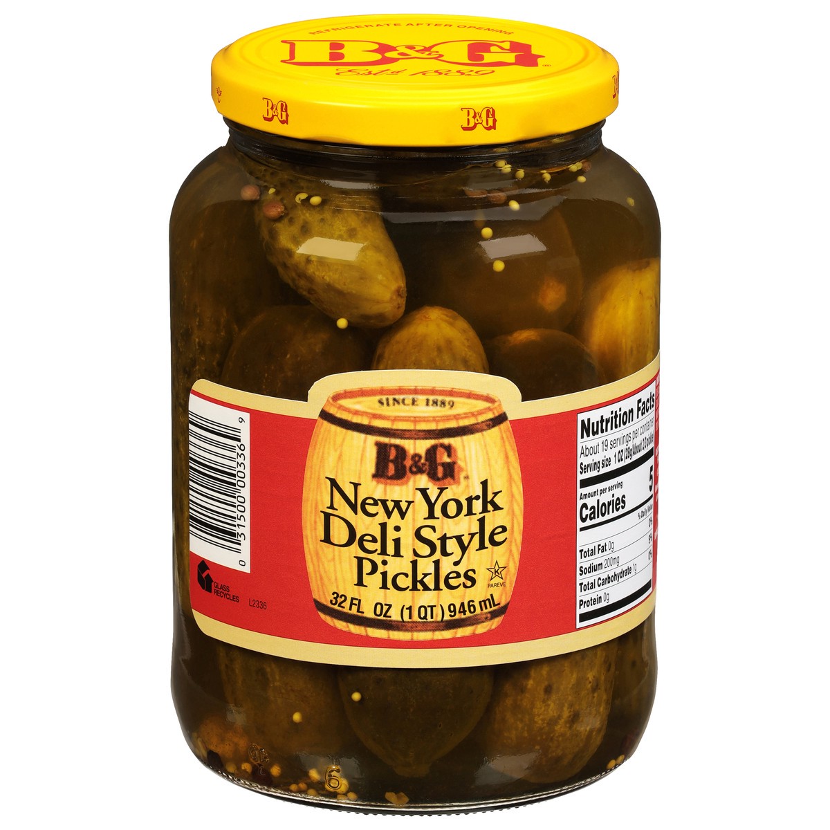 slide 1 of 10, B&G New York Deli Style Pickles 32 fl oz, 32 fl oz