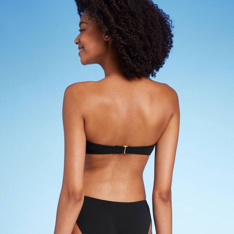Women's Balconette Underwire Crepe Bikini Top - Shade & Shore™ Black 34dd :  Target