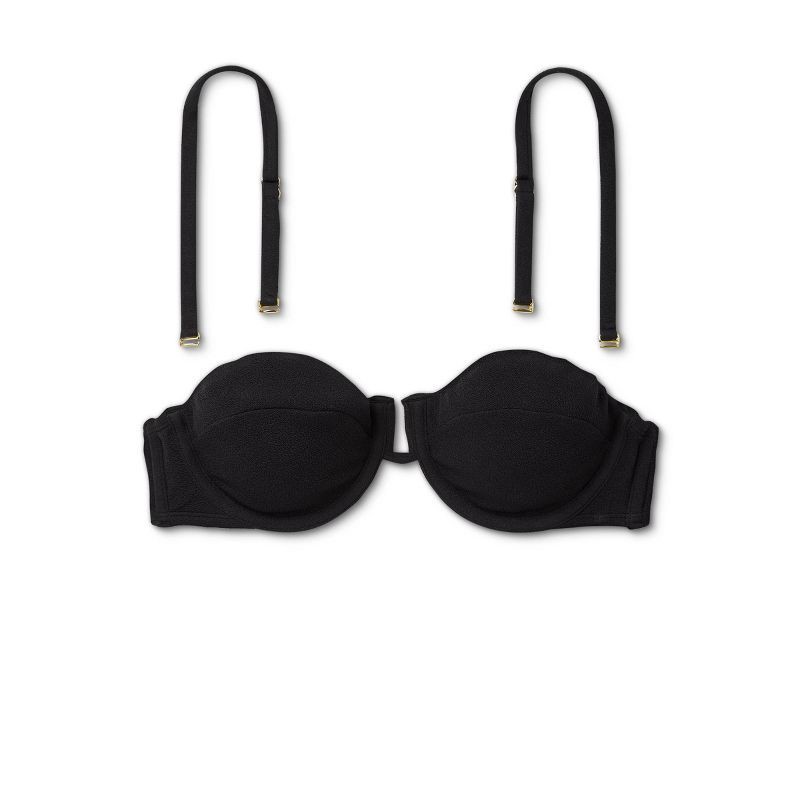 Women's Balconette Underwire Crepe Bikini Top - Shade & Shore™ Black 36DD
