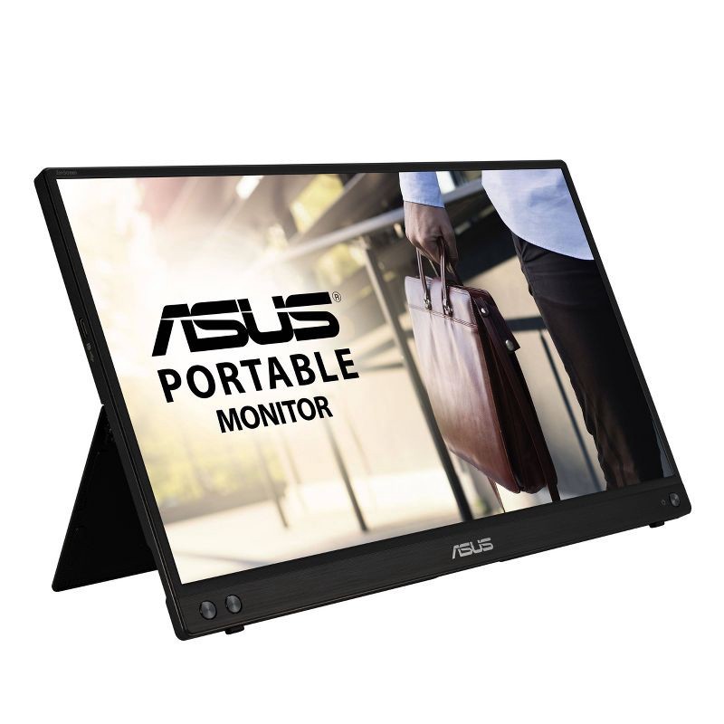 slide 1 of 8, ASUS ZenScreen 15.6" FHD Portable Monitor, IPS Panel, Ultra Thin, Kickstand Design (USB Type-C or A): Anti-Glare, USB-C Connection, 1 ct