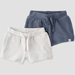Little Planet by Carter's Organic Baby 2pk Shorts - Gray 9M