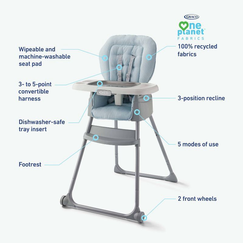 slide 6 of 7, Graco Made 2 Grow 5-in-1 High Chair, 1 ct
