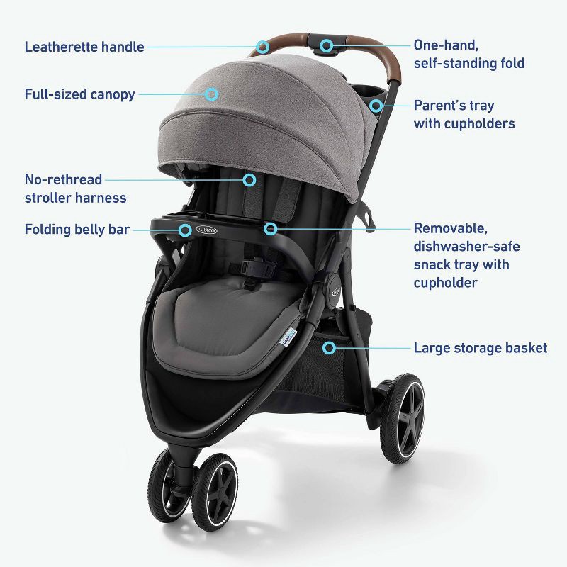 slide 6 of 6, Graco Outpace Travel System, 1 ct