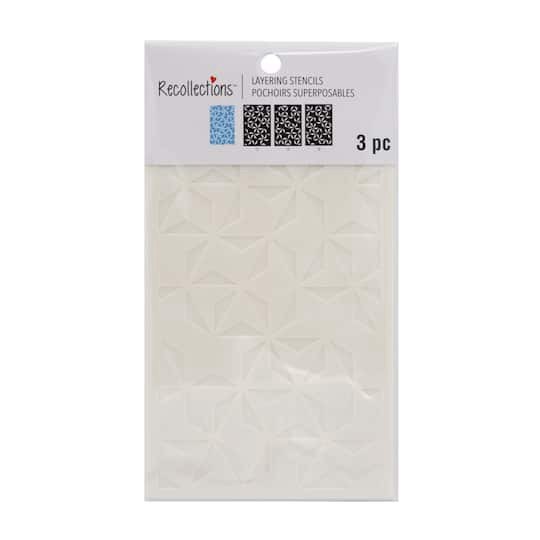 slide 1 of 3, Geo Layering Stencils By Recollections, 4 in x 6 in