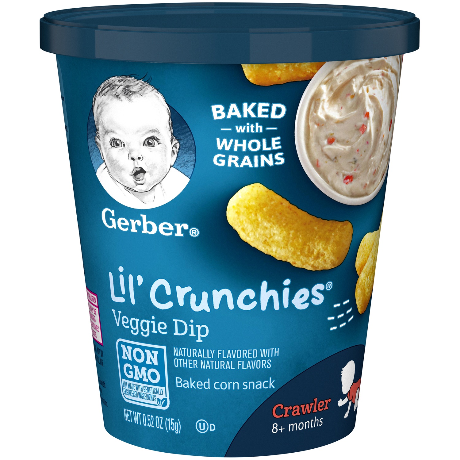 slide 7 of 7, Gerber Lil' Crunchies, Veggie Dip, 0.52 oz