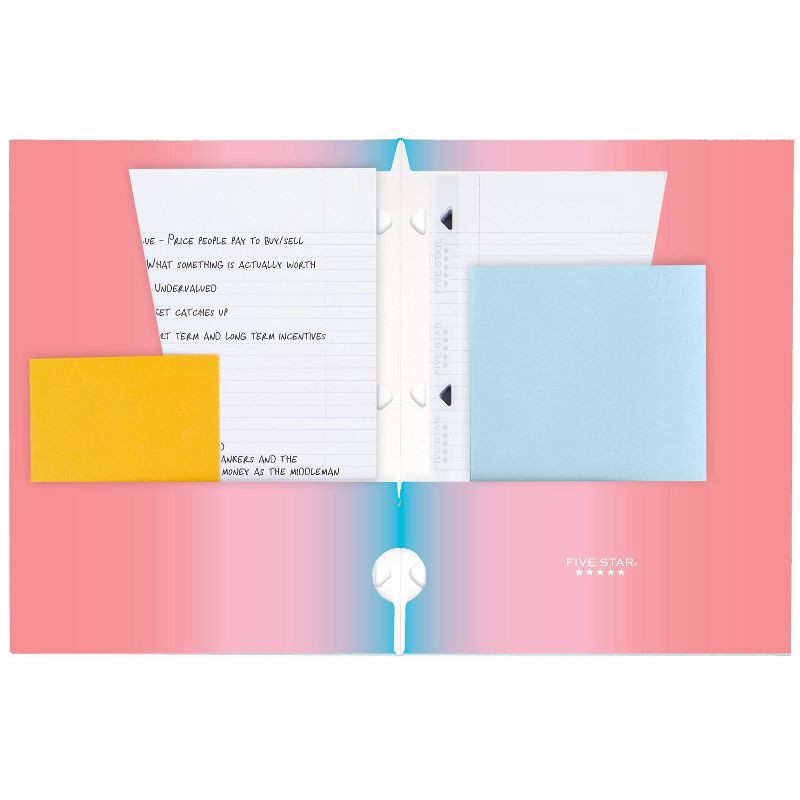 slide 2 of 7, Five Star 4 Pocket Paper Folder Daydream Portfolio: Multicolored, 3 Hole Punched, 150 Sheet Capacity, Stationery & Office, School Supplies, 1 ct