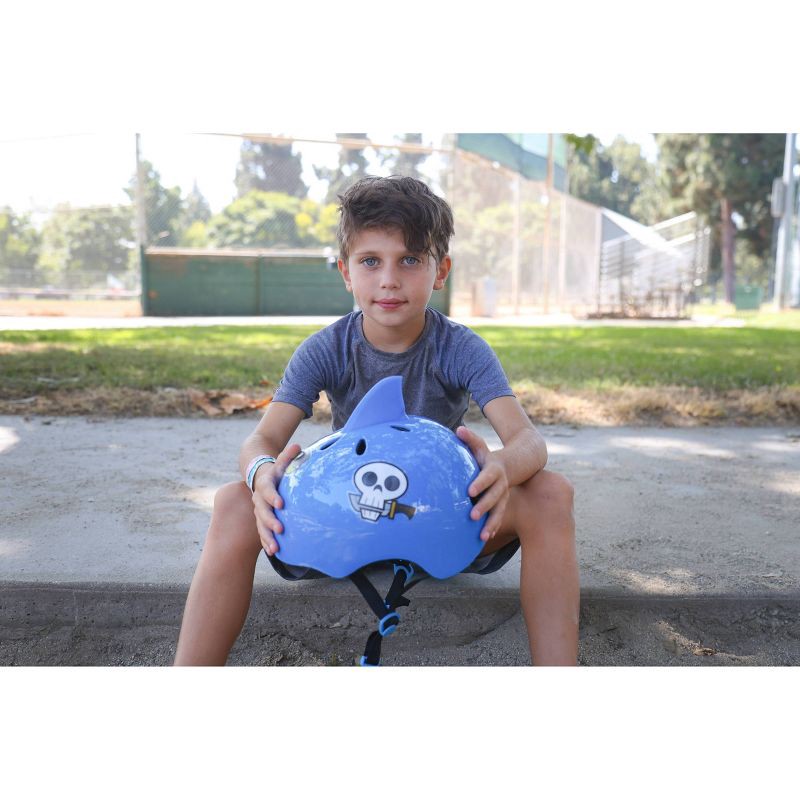 slide 12 of 14, Raskullz Cling Shark Child Helmet - Blue, 1 ct