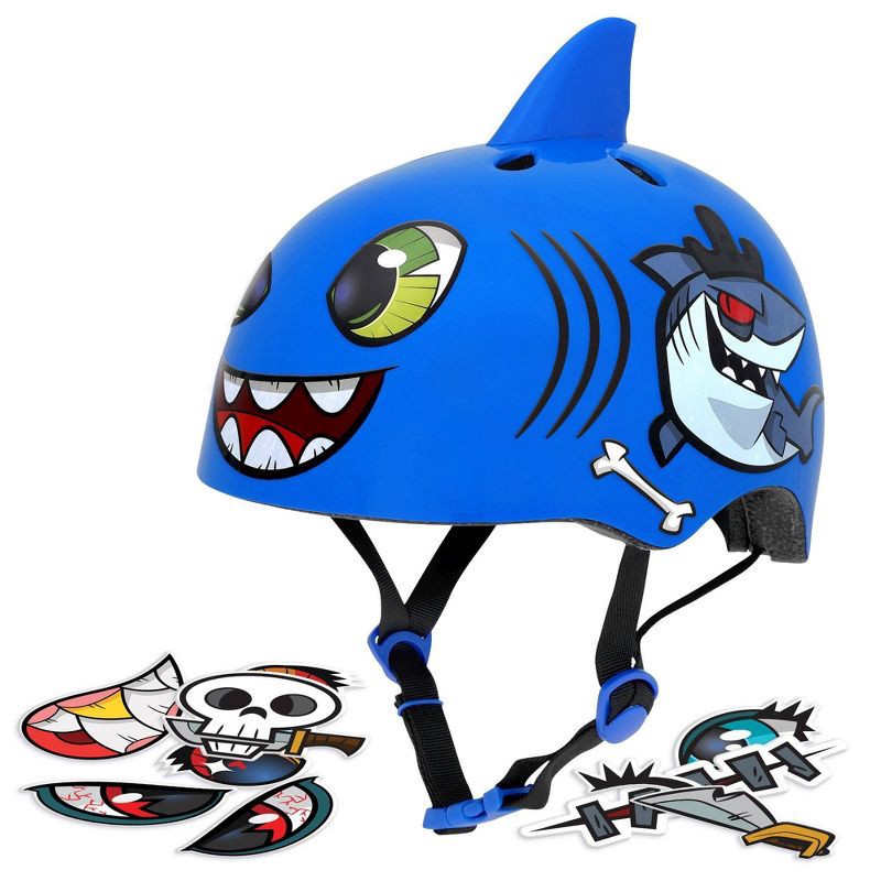 slide 1 of 14, Raskullz Cling Shark Child Helmet - Blue, 1 ct