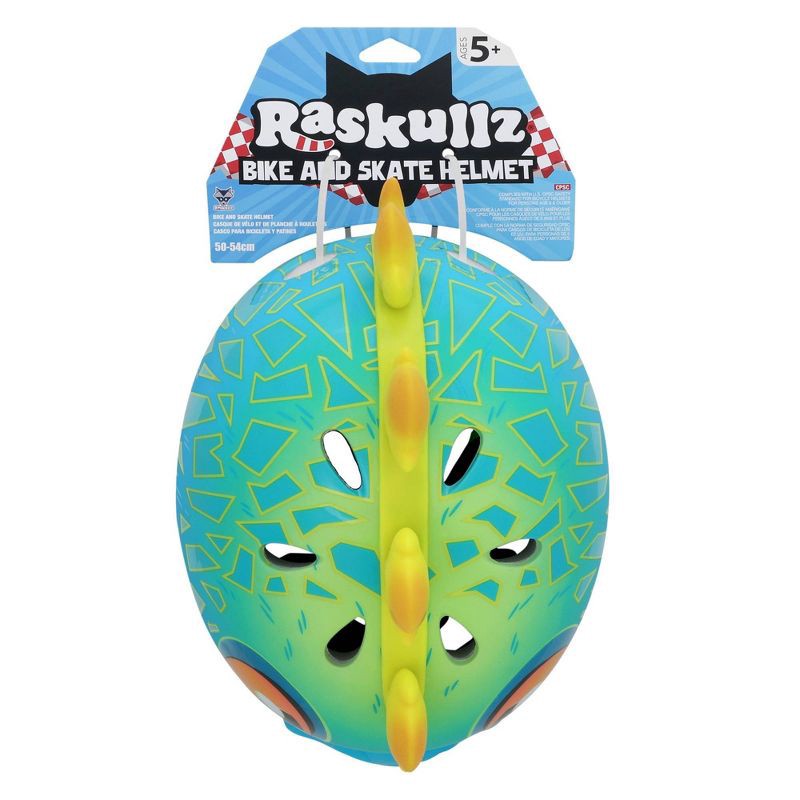 slide 6 of 10, Raskullz Stego Hawk Child Helmet - Blue/Yellow, 1 ct