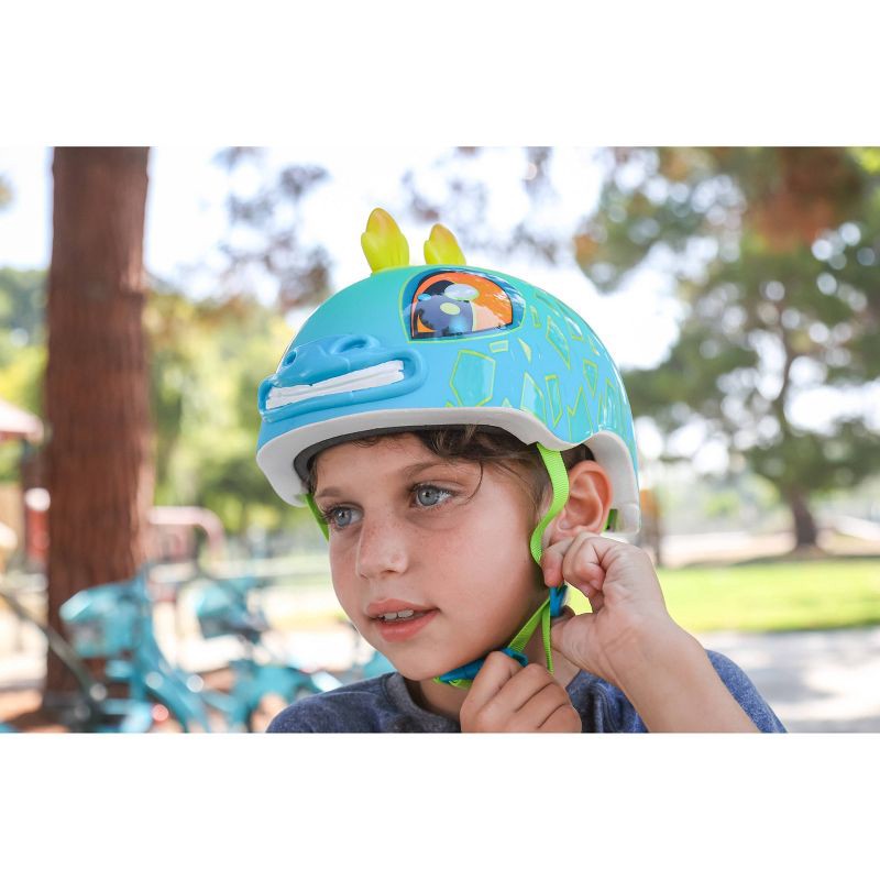 slide 7 of 10, Raskullz Stego Hawk Child Helmet - Blue/Yellow, 1 ct