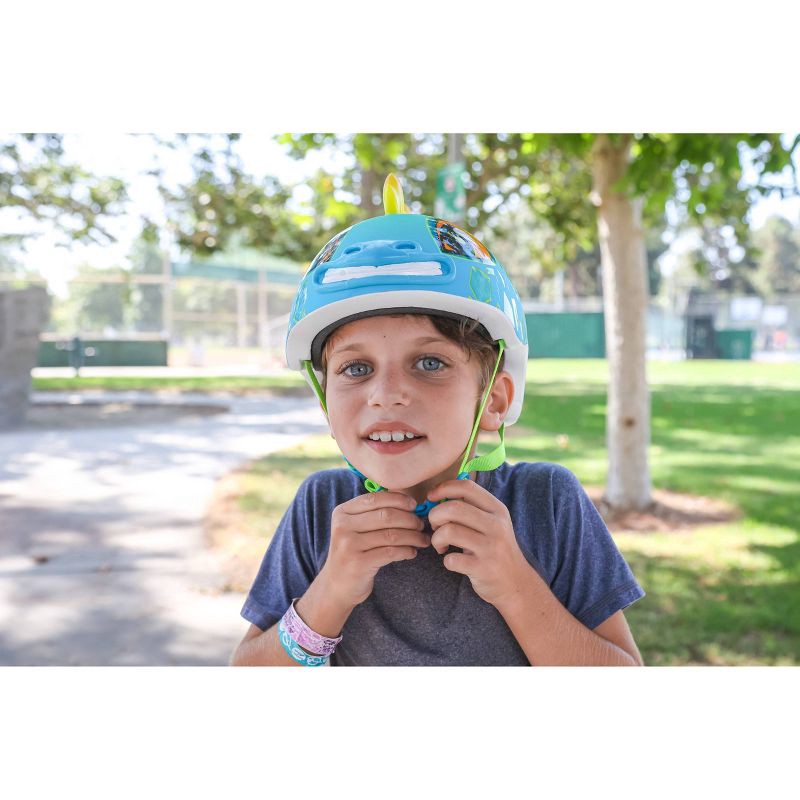 slide 8 of 10, Raskullz Stego Hawk Child Helmet - Blue/Yellow, 1 ct
