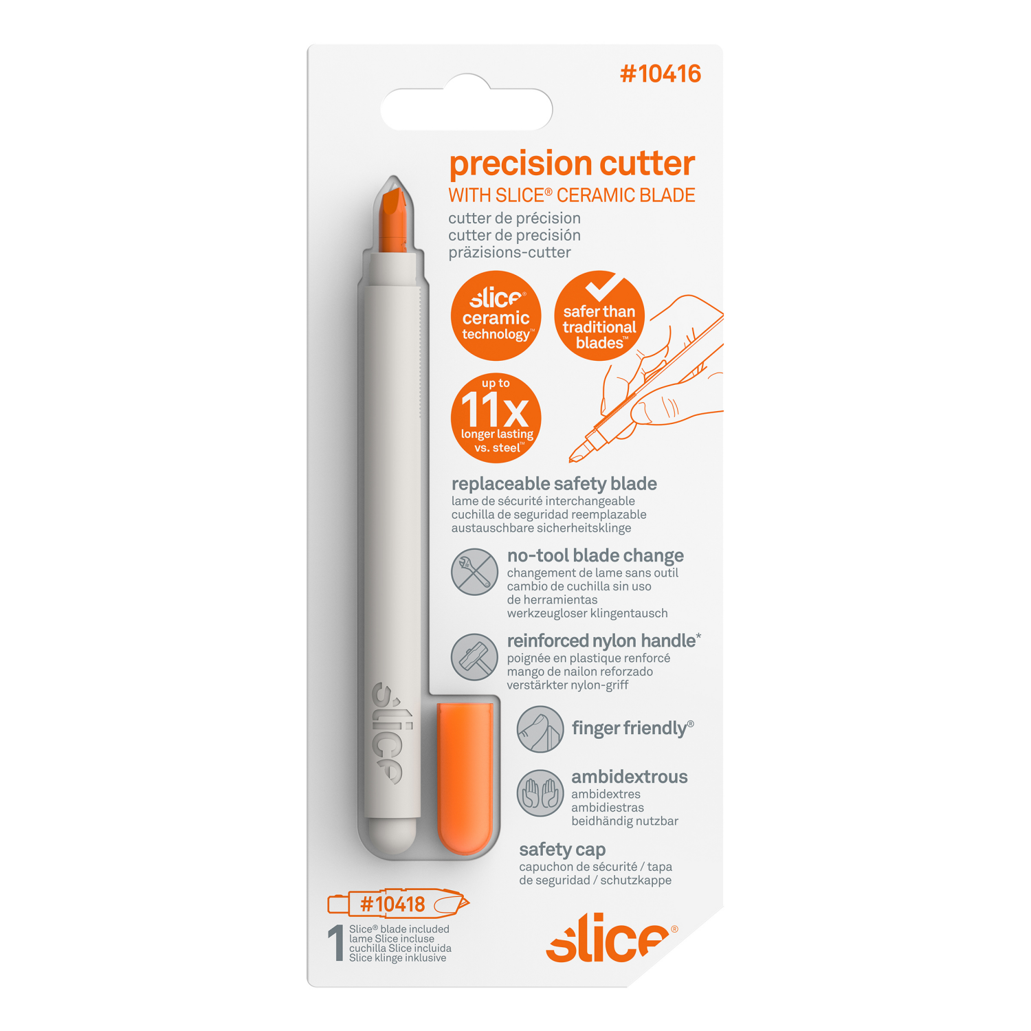 slide 1 of 5, Slice Precision Cutter - White, Non-Retractable, 1 ct
