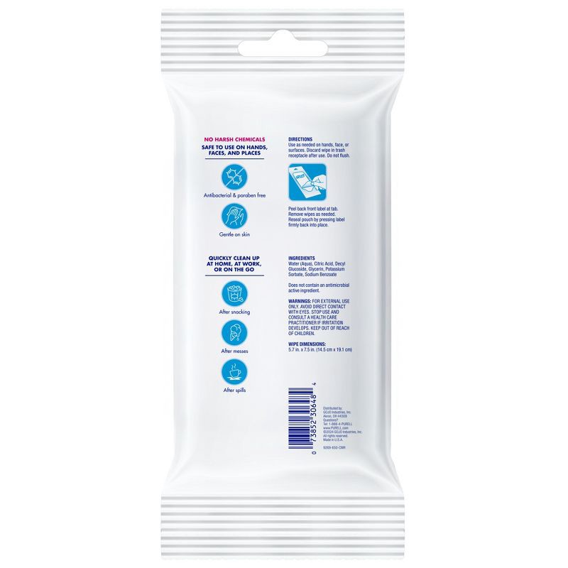 slide 2 of 6, Purell Hand Sanitizer Wipes - Trial Size - 20ct, 20 ct