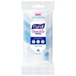 Purell Clean & Go Wipes - Trial Size - 20ct