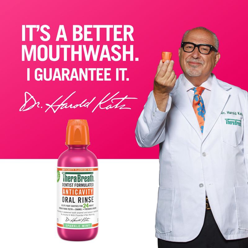 slide 8 of 8, TheraBreath Anticavity Fluoride Mouthwash - Sparkle Mint - Trial Size - 3 fl oz, 3 fl oz