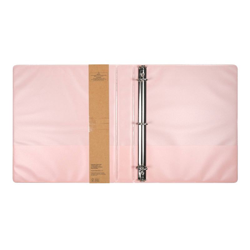 slide 3 of 7, Yoobi Evolve 1" D-Ring Binder 220 Sheet Capacity Peachy Yellow Ombre, 1 ct